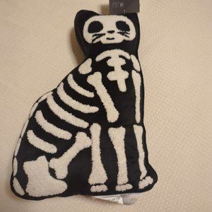 Skeleton Cat throw pillow